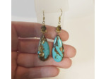 Parure turquoise-doré turquoise et œil de tigre