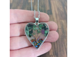 Pendentif arbre de vie résine/pierres naturelles cœur 4
