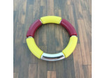 Bracelet tube jaune bordeaux argenté 36mm