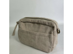 Farfouillette Sac Porté Travers Côtelé Et Pochette Beige