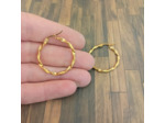 Boucles d'oreilles en acier Inox créoles 29mm Doré ou argenté