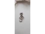 Pendentif chat argent et strass olpa2452