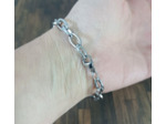 Bracelet 7 chakras chaîne gros maillons argenté