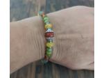 Bracelet en perles naturelles argenté
