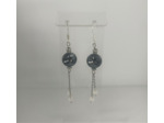 Boucles d'oreilles arbre de vie hématite