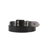 Serge Blanco Ceinture en Cuir MT12218A Noir