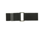 Attache simili cuir noir métal brun