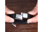Bracelet homme cuir et acier
