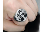 Chevalière homme arbre de vie