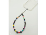 Bijou de portable multi-couleurs/argenté "LOVE KISS"