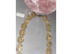 Collier quartz rutile qualité extra perles 14mm x 45cm