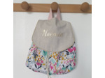 Sac à dos enfant personnalisable Ecole/Crêche modèle Crystal W design vert d'eau