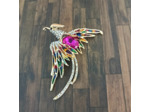 Broche oiseau coloré
