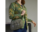 Berthille Mini Pêche Sac Croisé Cuir Nubuck Caqui