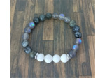 Bracelet labradorite/pierre de lune
