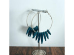 Boucles d'oreilles Iris en ivoire végétal