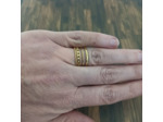 Bague en acier Inox Doré 4 lignes