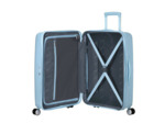 American Tourister Sound Box Spinner 77 cm Valise Cabine Trolley 4 Roues Pastel Blue