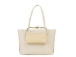Valentino Maiam Sac Shopping Avec Pochette Amovible Beige