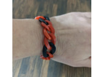 Bracelet gros maillons rouge/noir doré 22mm
