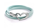 Bracelet cuir cœur