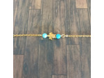 Bracelet enfant tortue/turquoise/doré