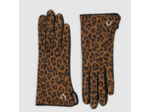 Lancaster Gants Femme En Cuir Tactiles Taille 7 Noir Léopard