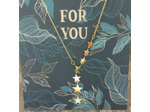 Collier étoiles en acier inoxydable doré