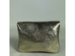 Farfouillette Petit Porte-Monnaie En Daim Rose / Doré