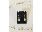 Parure 2 pcs doré/perles blanches