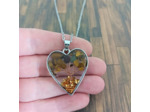 Pendentif arbre de vie résine/pierres naturelles cœur 1
