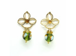 Boucles d'oreilles fleurs perle Murano – Salvia