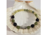 Agate verte, pierre de lave