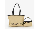 Valentino Maiam Sac Shopping Avec Pochette Amovible Effet Paille Natural/Nero