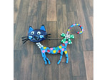 Broche chat bleu