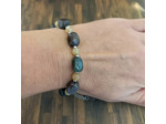 Bracelet agate Africaine et citrine argenté