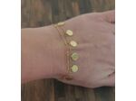 Bracelet en acier inox pièces doré