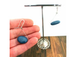 Boucles d'oreilles Emma rose ou bleu en ivoire végétal