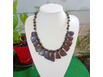 Collier Angèle marron en ivoire végétal