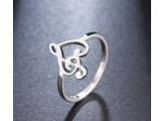 Bague cœur clé de sol