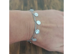 Bracelet en acier inox pièces argenté
