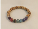 Bracelet bois  7 chakras