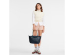 Longchamp Le Pliage Xtra Sac cabas M Cuir Bleu Marine