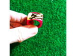Bague rose marbrée en ivoire végétal