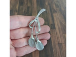 Broche fleurs argenté
