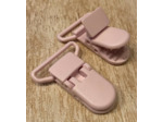 Clip bretelle plastique rose sucette, bretelle