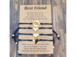 4 bracelets best friend cœur doré