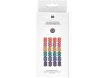 Perles de macramé en bois, arc en ciel