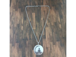 Collier nacre et zen en acier inoxydable