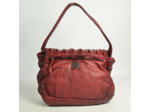 Biba Meyers Sac Besace en Cuir Lavé Sculpté MEE1L Granate